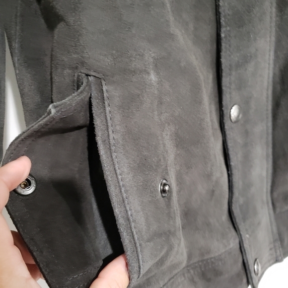 Urban Republic Gray Charcoal 100% Genuine Leather Moto Jacket Size Medium - Picture 7 of 15